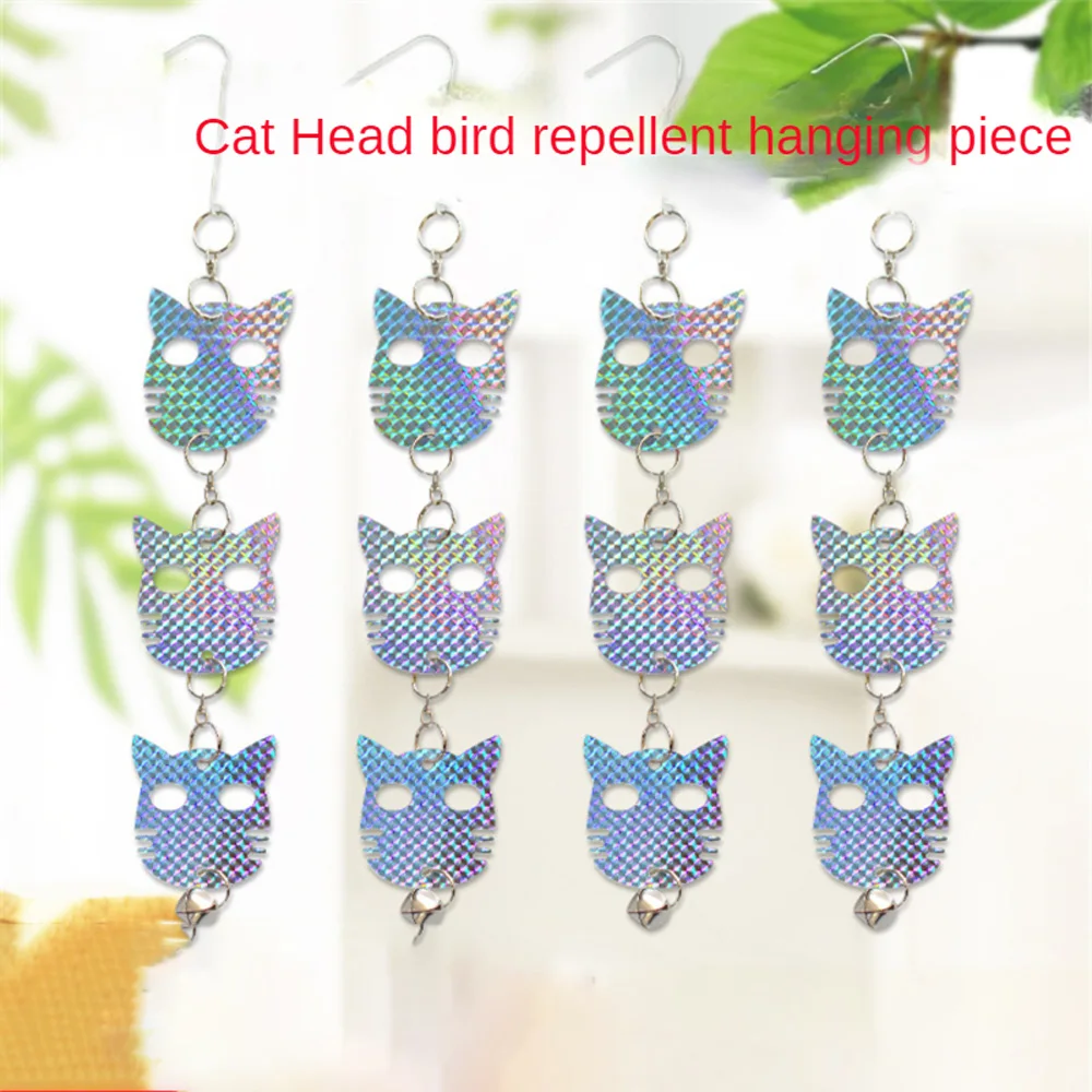 

Strong Reflection Bird Repellent Film Double-sided Laser Orchard Balcony Hanging Pendant Double-sided Reflection Cat Head