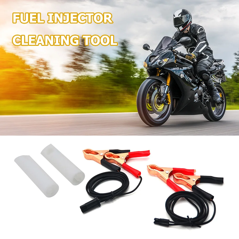 

Car Fuel Injector Wash Adapter Cleaning Tool with 2 Power Cable Car Fuel Cleaning Injector Flush for Auto Motorcycle