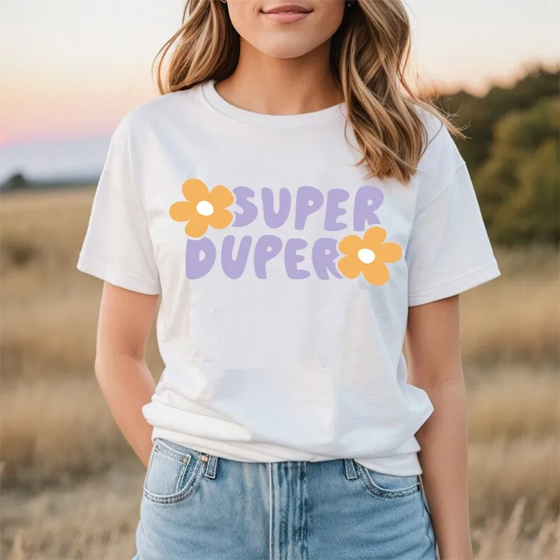 Модные женские футболки с нашивкой и принтом Queen Iron On Heat Transfer фиолетовый дизайн DTF