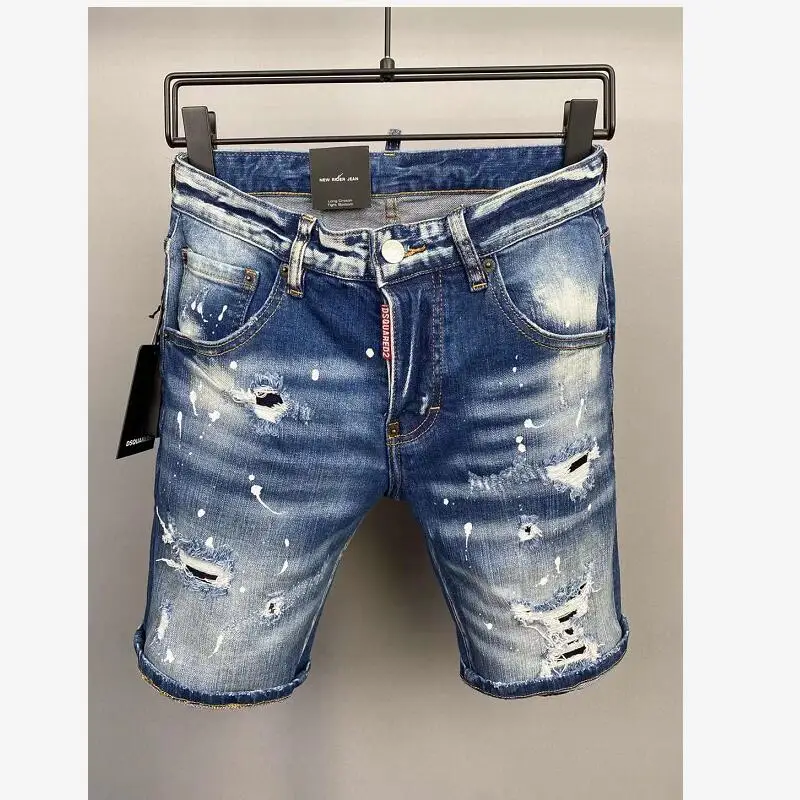 Dsquared2 женские/мужские рваные модные короткие джинсы 9825-1 # |