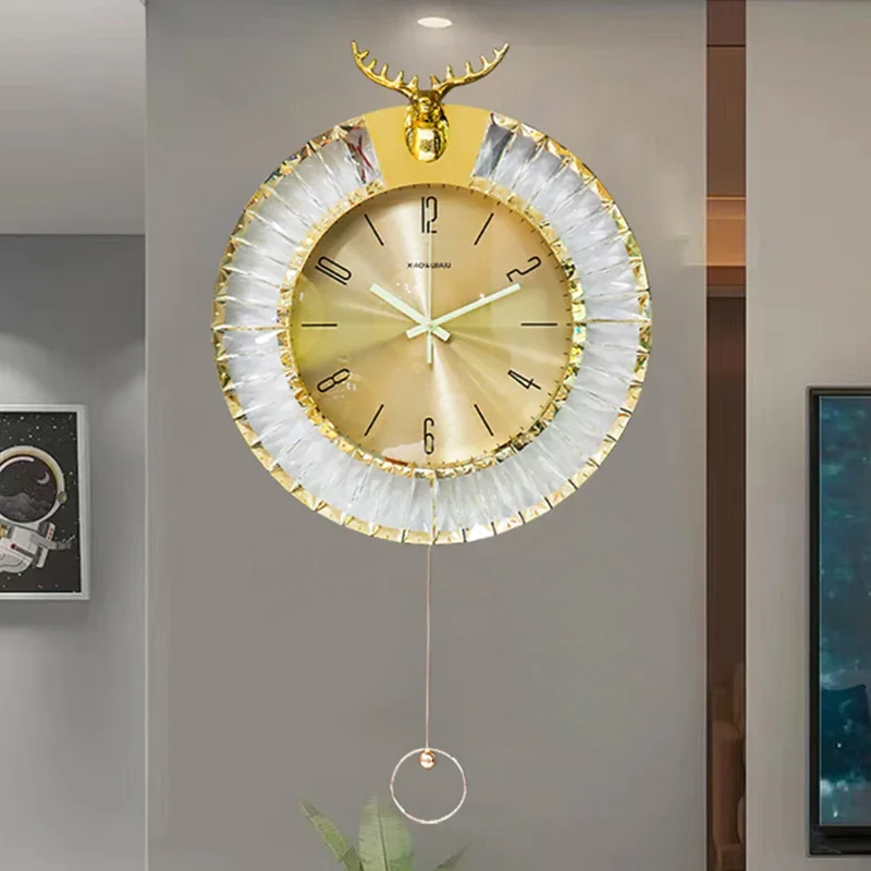 Кварцевые настенные часы с подвесным механизмом украшения для гостиной под