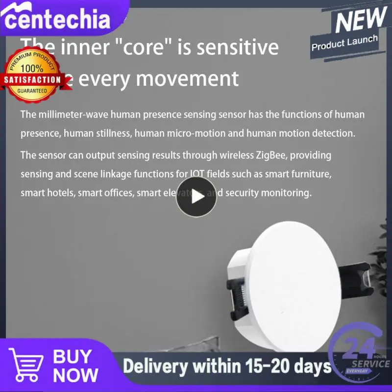 

Human Heartbeat Breathing Sensor Tuya Wifi For Home Security Micro-motion Detect Energy Conservation Human Presence Sensor