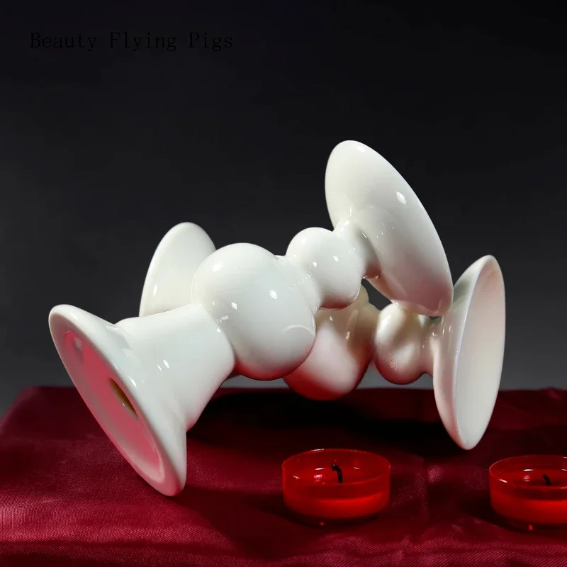 1 szt. Ceramiczna platforma lampy z liści lotosu na wysokich nóżkach buddyjska przedpokój offering buddy masło świeczniki