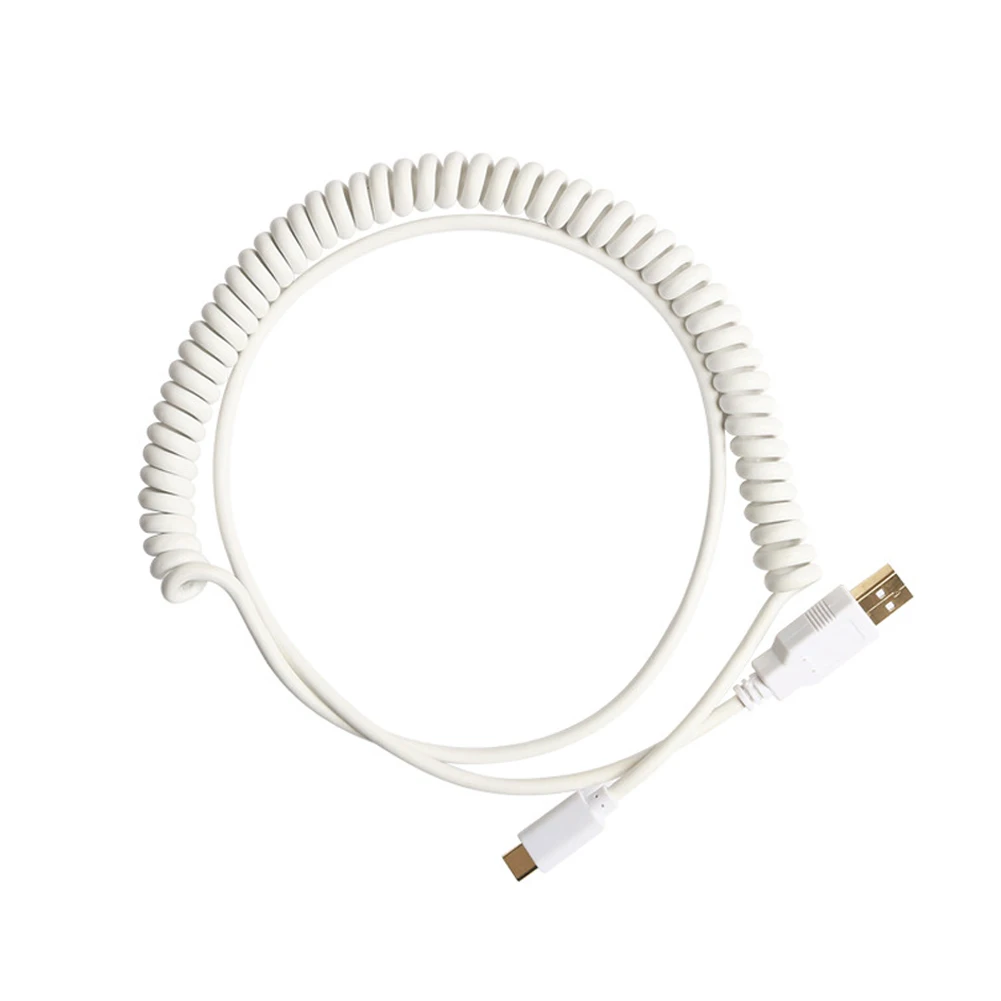 

Stretchable Car Charger Convenient Data Cable 2.5m Charging Spiral Line Mechanical Keyboard Coiled Accessory USB Type-C