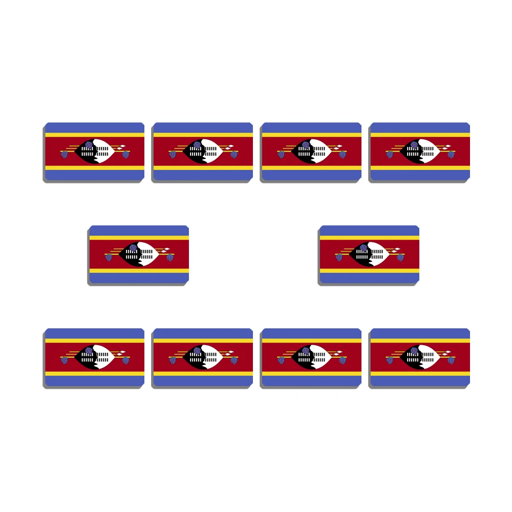 

10 Pcs/Lot Swaziland Flag Brooch National Flag Pin For Backpacks Hat Bag Clothes Patriotic Badge
