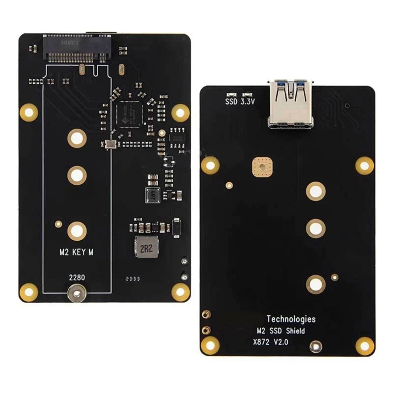 Плата расширения твердого диска X872 M.2 NVMe с высокоскоростным USB для RPi 4 поддержка