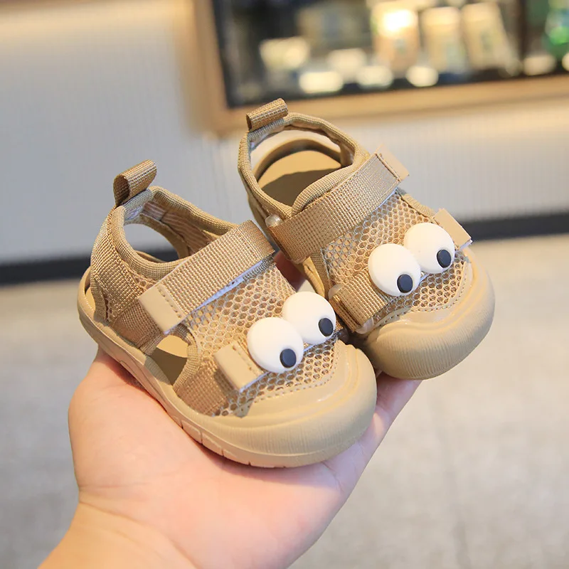 

Baby Girls Boys Big Eyes Sandals Children Casual Shoes Anti-kick Soft Sole Infant First Walkers Kids Toddler Shoes 2023 Summer