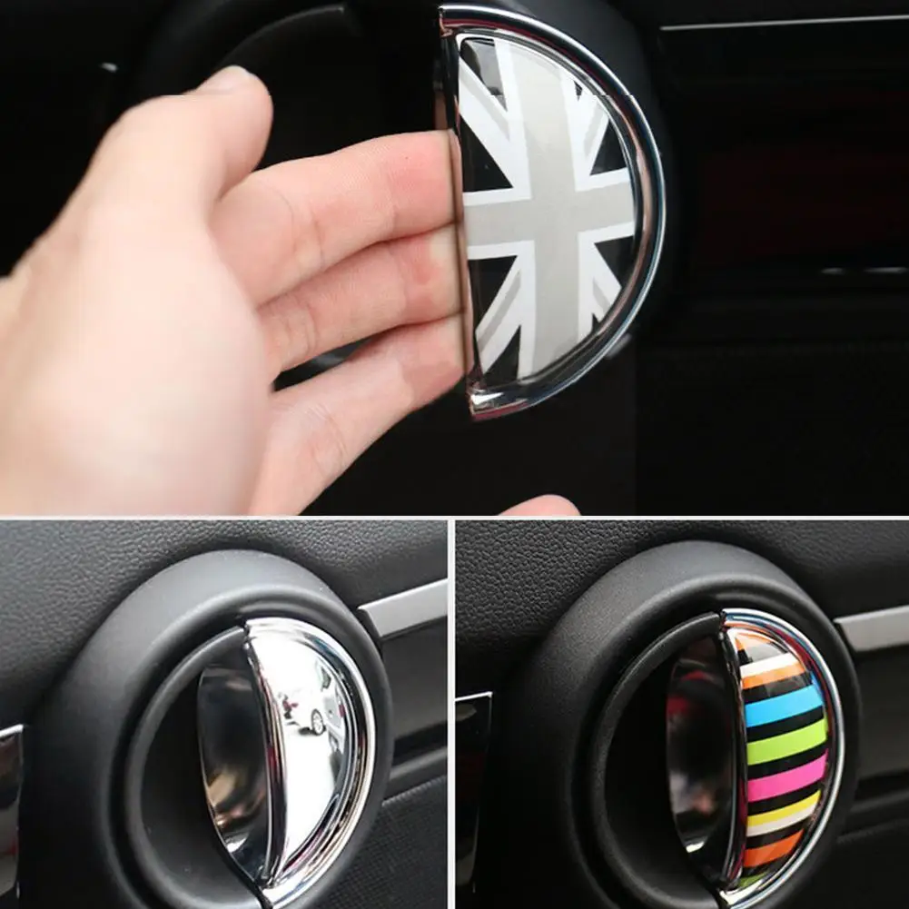 

1Pair 3D Crystal Epoxy Car Interior Pull Handle Sticker For BMW MINI COOPER R56 R55 R60 R61 Countryman F55 F56 F60 Car Styl G3B5