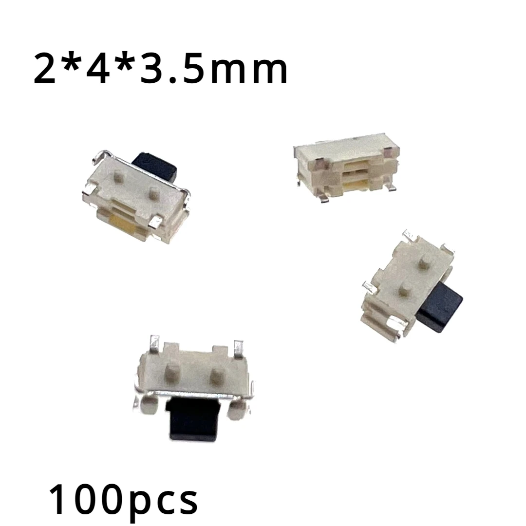 100 шт. 2x4x3 5 мм 2*4*3 сенсорный переключатель SMD MP3 MP4 MP5 выключатель питания для