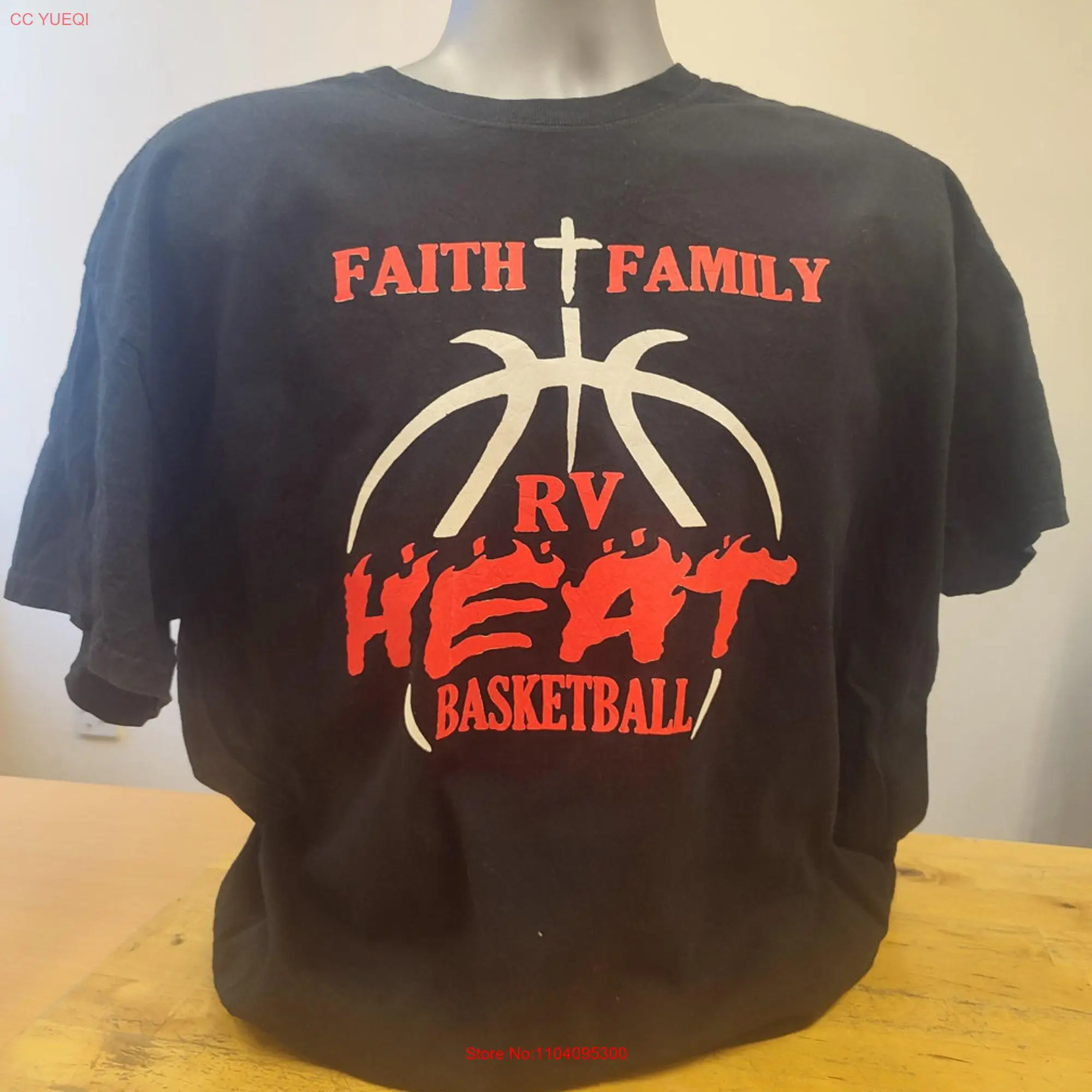 Тепловая баскетбольная семейная футболка размер большого черного цвета
