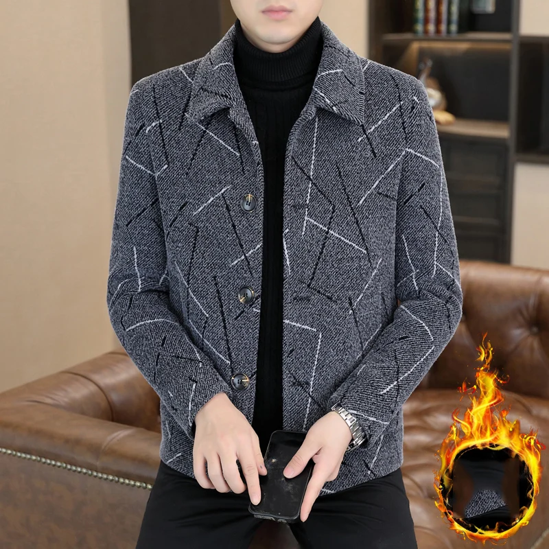 Мужская одежда пальто мужское мужской плащ шерстяное зима-осень мужская теплое