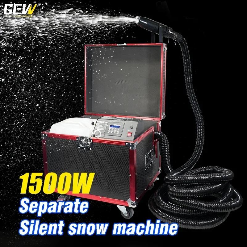GEVV Snowflake Flight Case 1500 Вт DMX 512 Бесшумная машина Snow Flake для свадебной вечеринки
