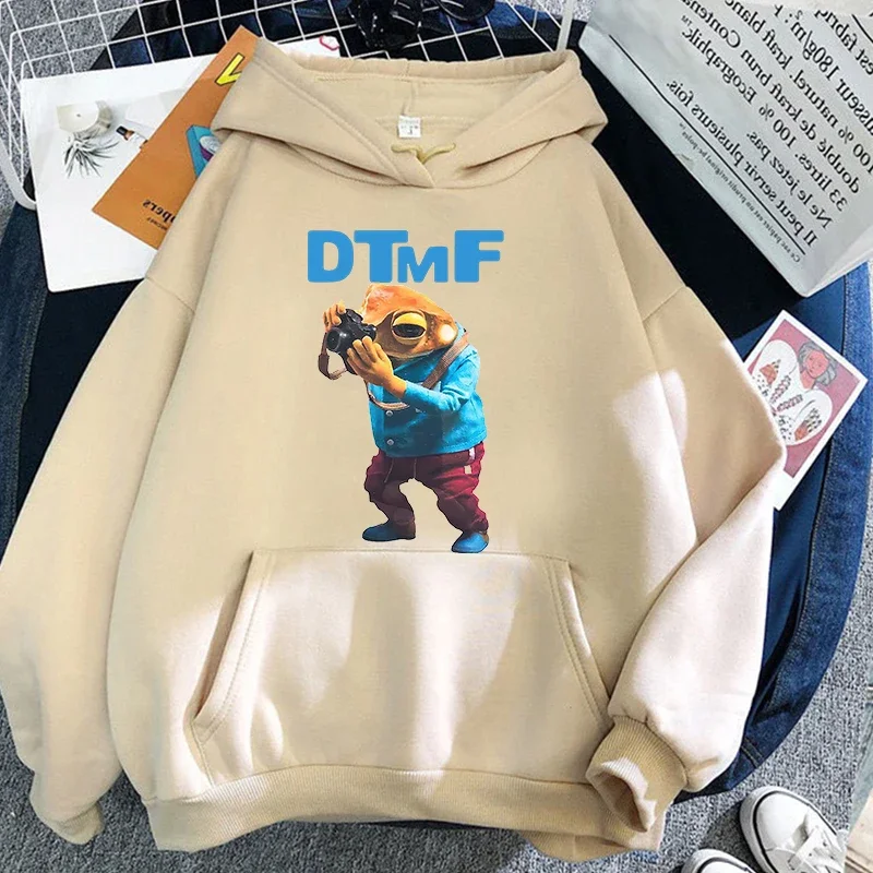 DTMF толстовки с принтом лягушки женская одежда зимняя толстовка капюшоном и