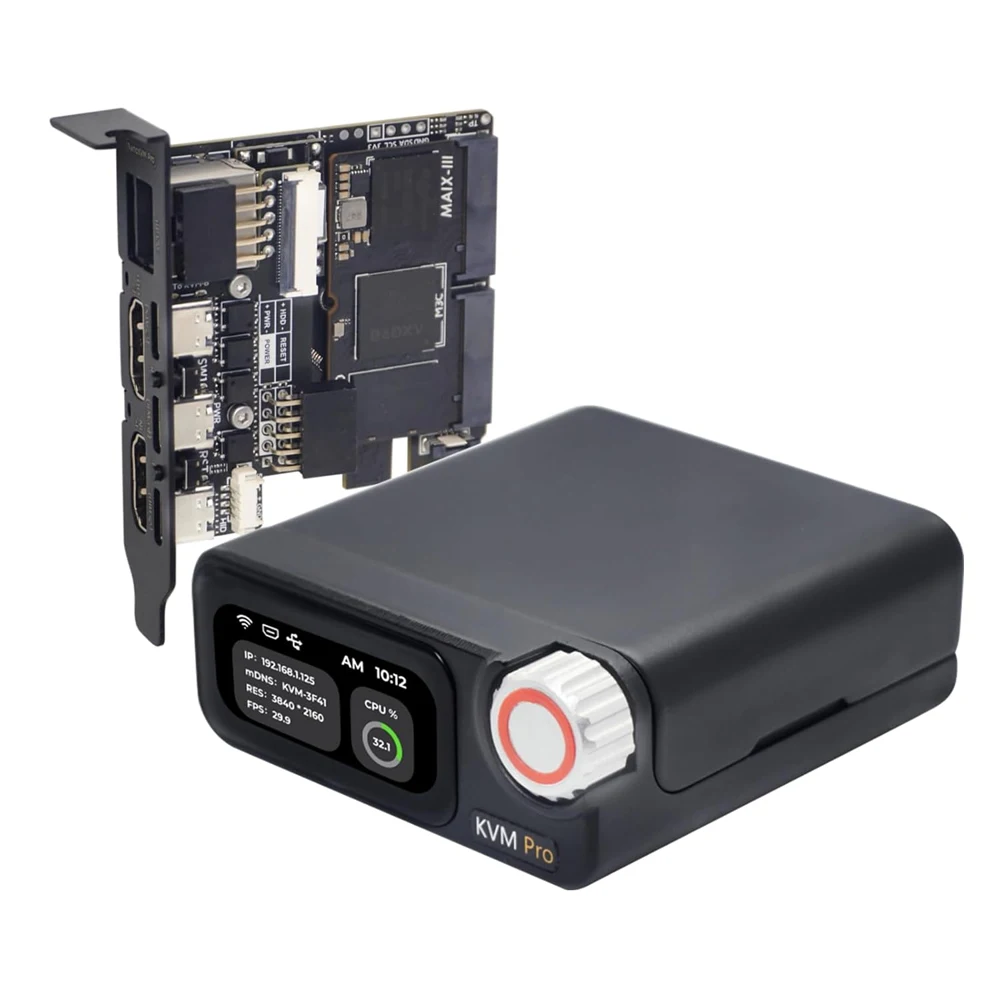 Фото Sipeed NanoKVM-Pro ATX/настольный 4K IP-KVM GbE WiFi6 PoE Мини-пульт дистанционного управления HomeLab Server NAS AI Agent HDMI Second Screen Светодиодная лента №2