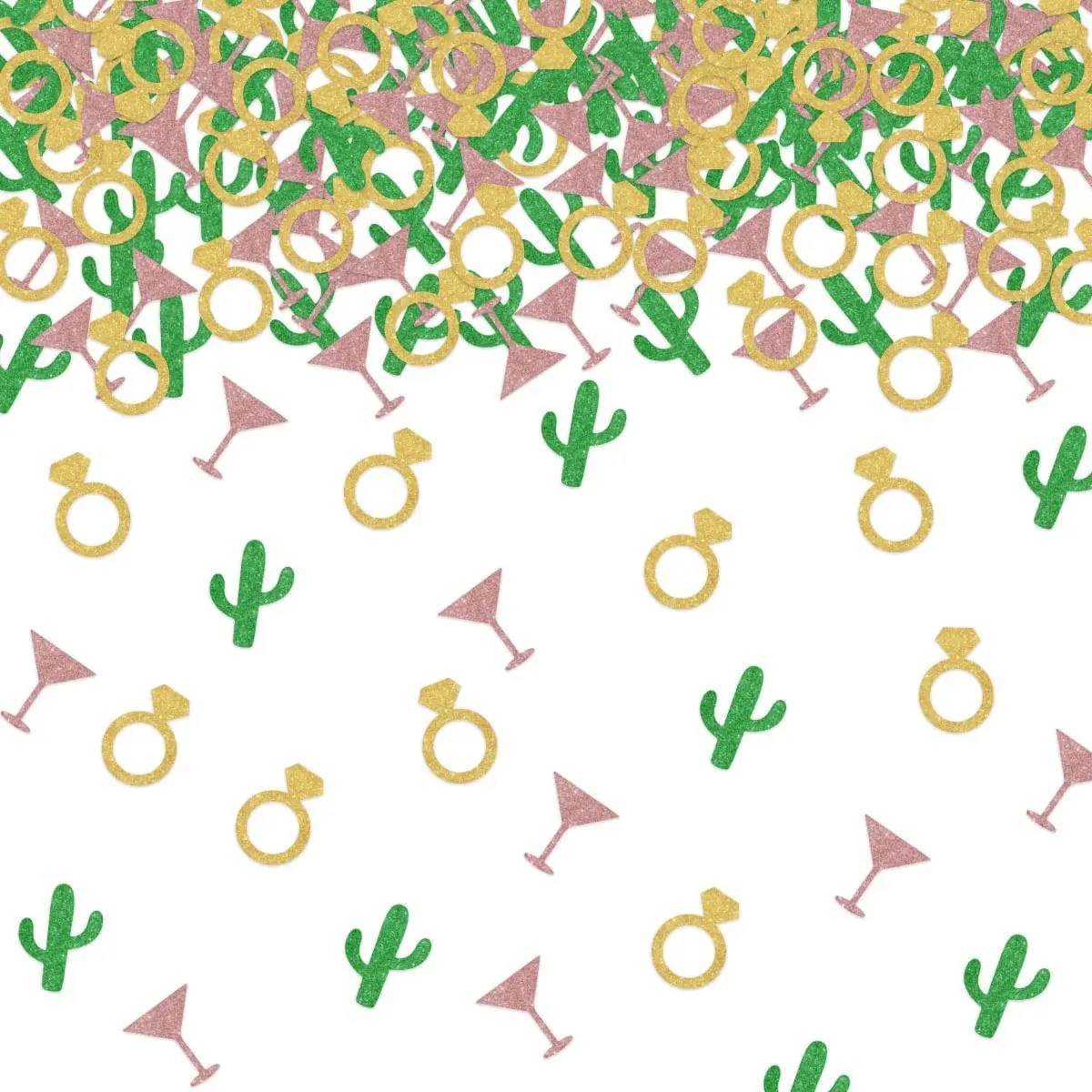 

JOLLYBOOM Final Fiesta Bachelorette Party Decoration Confetti Cactus Wineglasses Confetti Glitter Mexican Bridal Shower Supplies