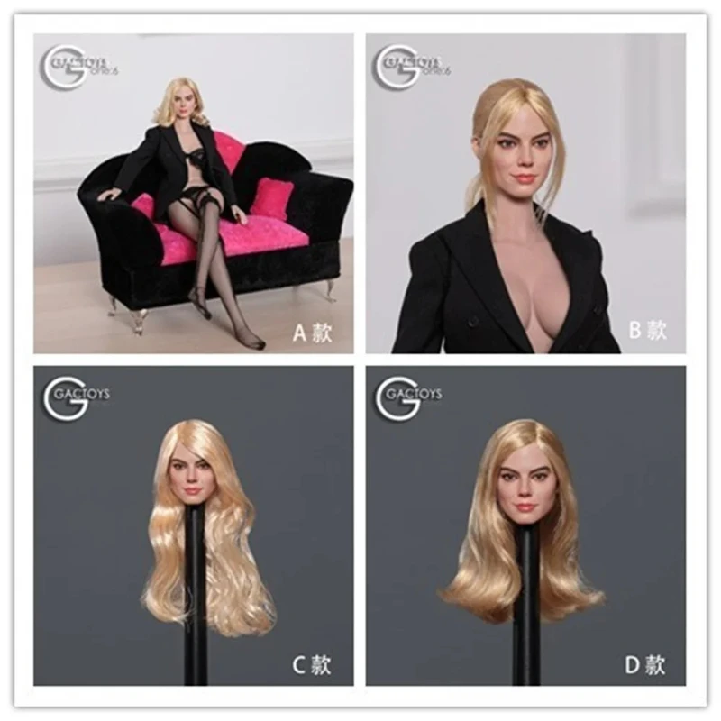 GACTOYS GC047 1/6 Марго Элиза Робби голова лепка женщина-солдат резьба модель подходит 12