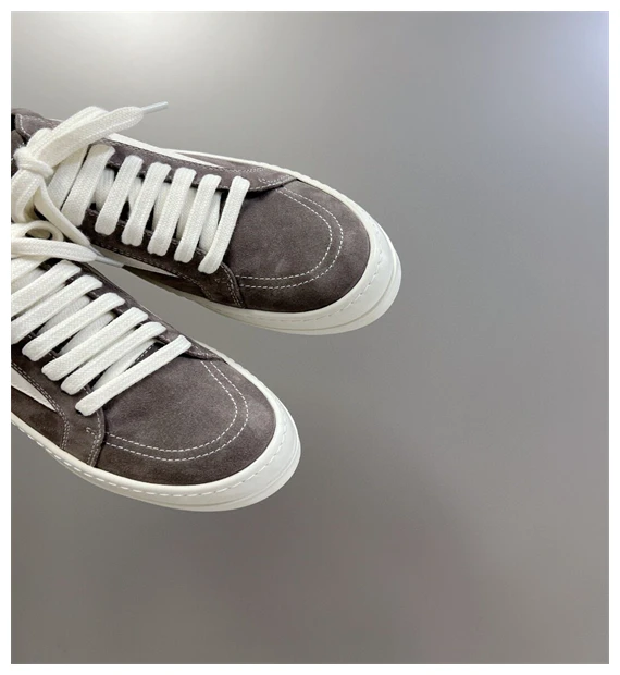 Low-top skateboard shoes calfskin men's shoes 2023 new flat canvas shoes stitching lace-up leather casual shoes women flats