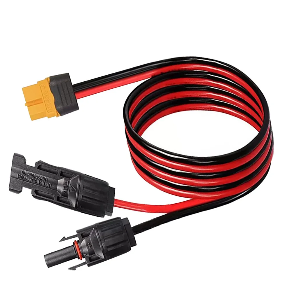 

Electric Vehicle Power Pole Adapter 12AWG Portable Red Wire Positive 150cm Black Wire Negative Durable Fireproof