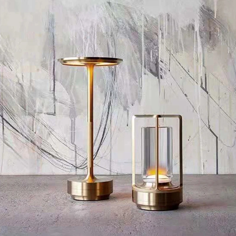 

Simple Charging Table lamp Restaurant Bar Desk Lamp Dimming Atmosphere Waterproof IP40 USB Charging Touch Switch Decoration Lamp