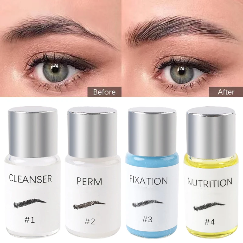 2023 Brow Lamination Makeup Kit Eyebrow Perm Lotion Eye Brow Lifting Semi-permanet Beauty Salon Brow Lift Perming Nutrition 5ml