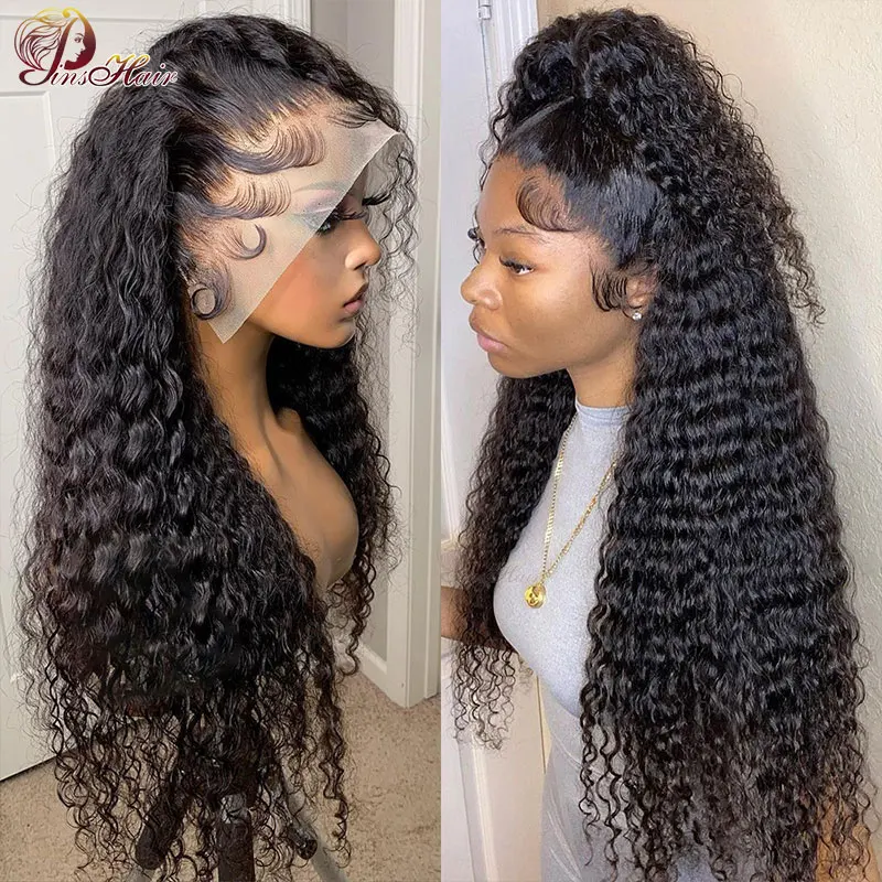 30 Inch Deep Wave 13X4 Lace Frontal Human Hair Wigs For Women Brazilian Lace Front Wig Water Wave Curly Hair Hd Lace Front Wigs