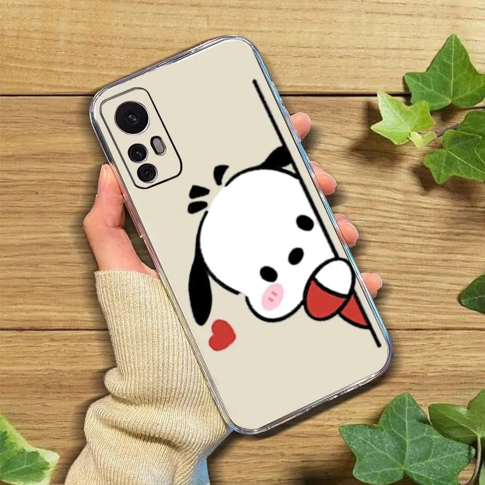 Милый чехол для телефона Pochaco Xiaomi 11 Redmi Note 5G 8T 9A 9 10T 8 Pro 12SUltra прозрачный