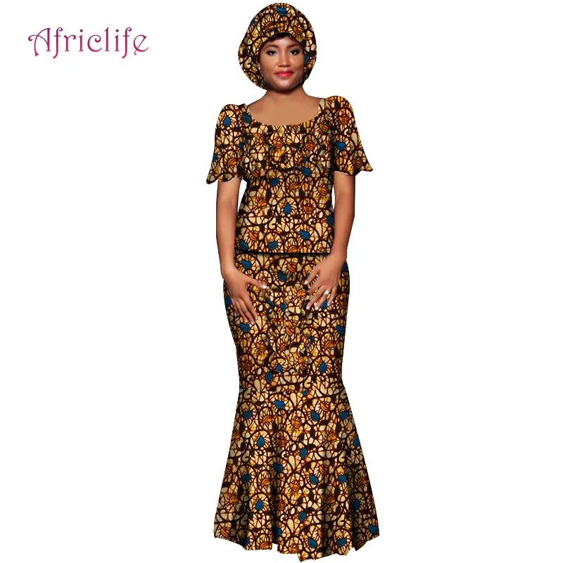 

Женское платье в африканском стиле, юбка с запахом, комплект из двух предметов, повседневные винтажные женские платья WY6001