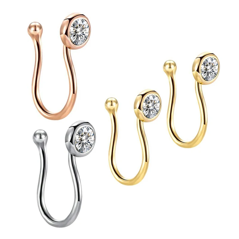 

Искусственный U-образный зажим для носа для женщин и мужчин, 3 цвета