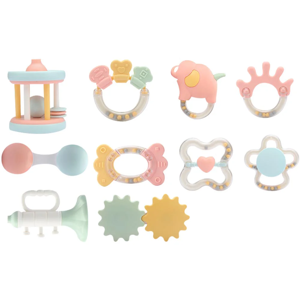 

1 Set Teether Early Educational Cartoon Shake Rattle Hand Rattles for Toddlers