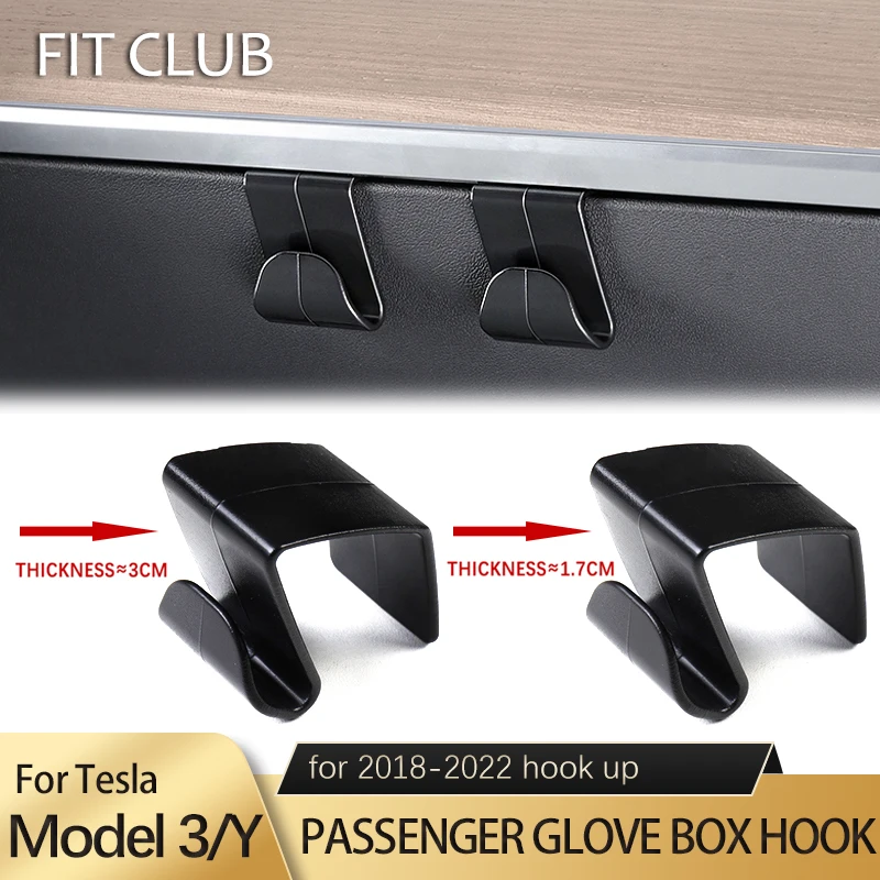 

FIT CLUB Car Glove Box Convenient Hook For Tesla Model 3 Model Y Interior Modification Functional car model3 Accessories
