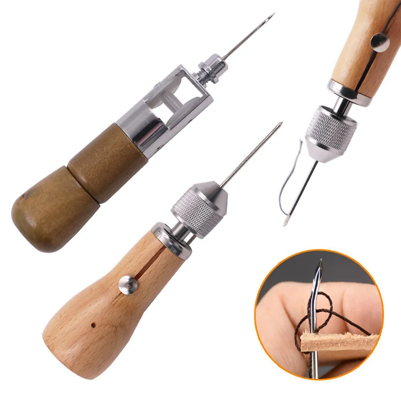 

Шило для шитья кожи «сделай сам», набор инструментов, ручная швейная машина для кожи, швейный станок, инструмент с быстрой иглой для шитья об...