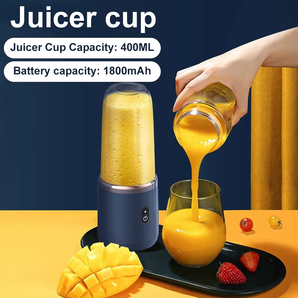 

Electric Juicer Blender 6 Blades Juicer Cup Mini Fruit Mixers Juicers Fruit Extractors USB Charging Fruit Squeezer Blender