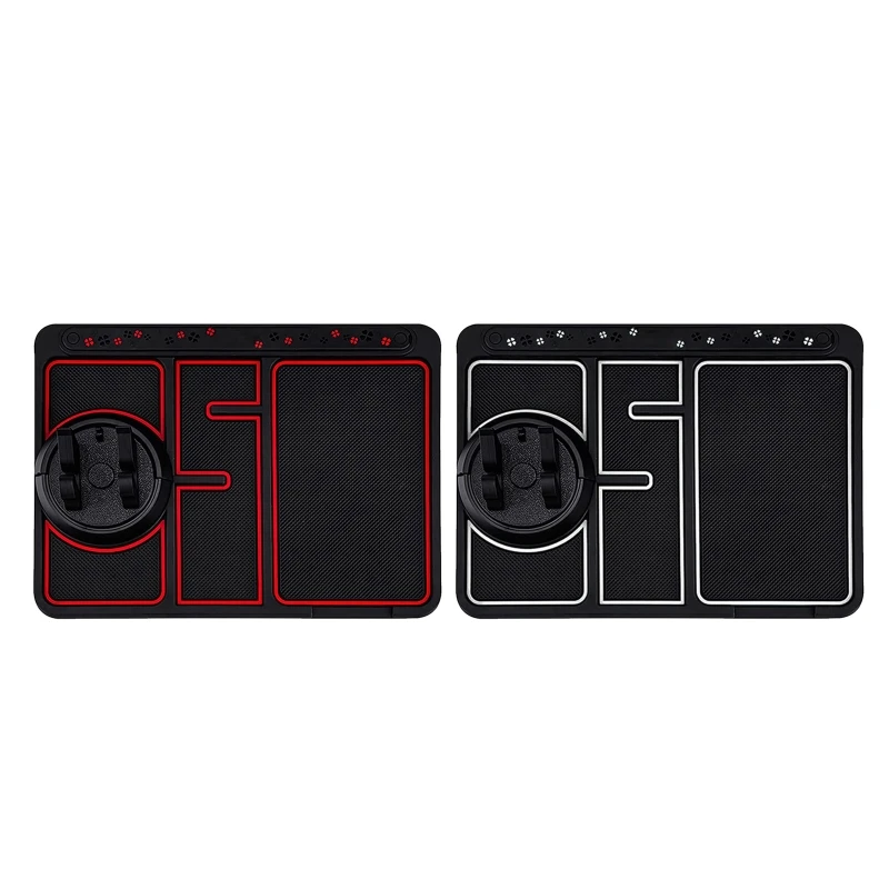 

Multifunctional Dashboard Anti-Slip Rubber Pad Mat Universal 360°Rotation Car Phone Holder with Replaceable Temporary