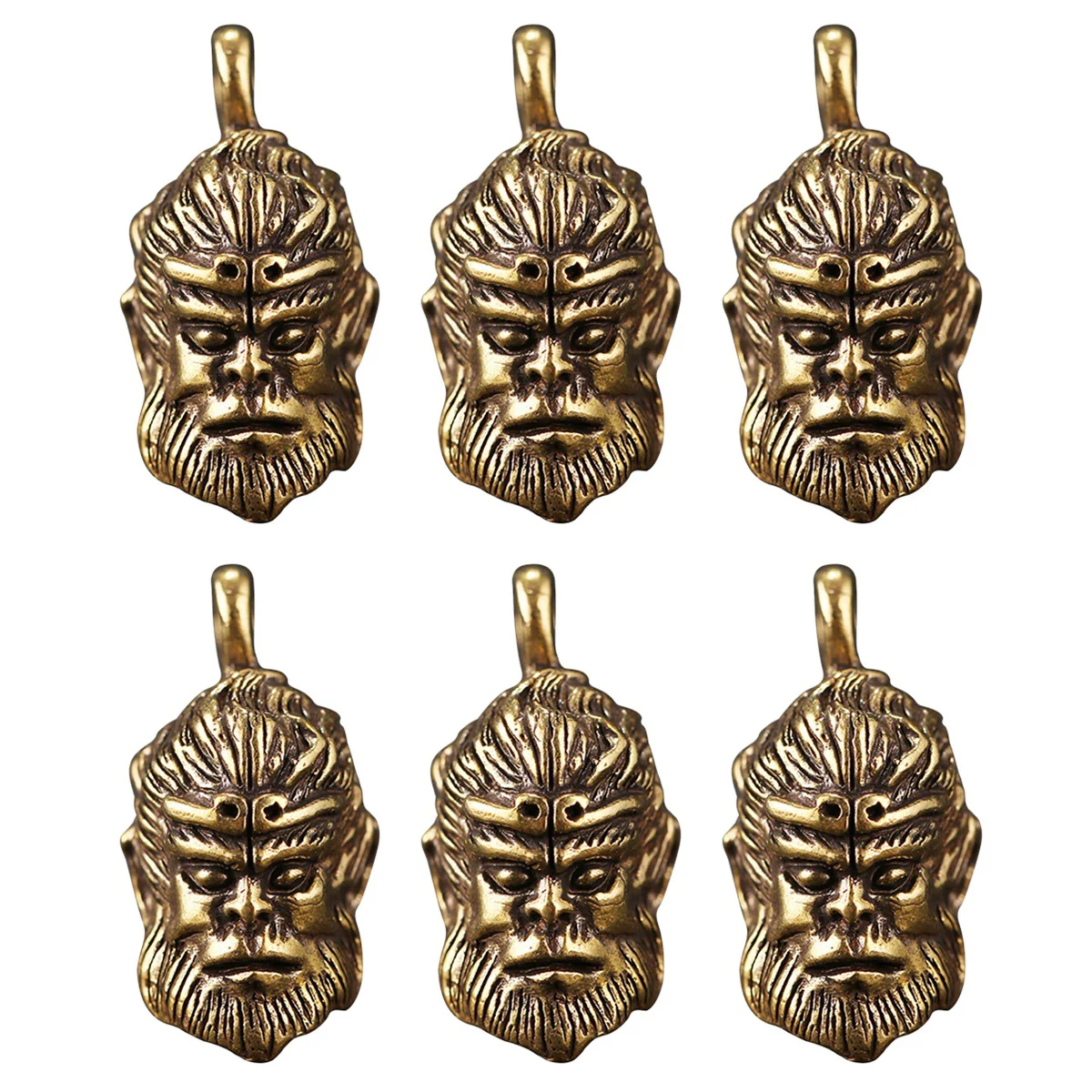 6 Pcs Accessories Vivid Key Ring Pendant Keychain Hanging Ornament Car Charms Bracelets Bulk Creative Bag Hangings Animal