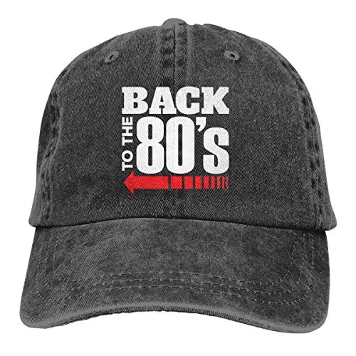 

Trucker Cap 80's Eighties Retro Party Durable Baseball Cap,Adjustable Dad Hat Black