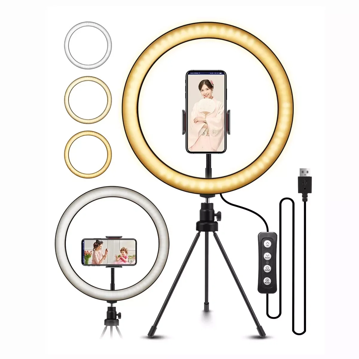 

Светодиодный кольцевой светильник LY 10 дюймов со штативом, лампа для селфи для YouTube, прямых трансляций, макияжа, фотографий
