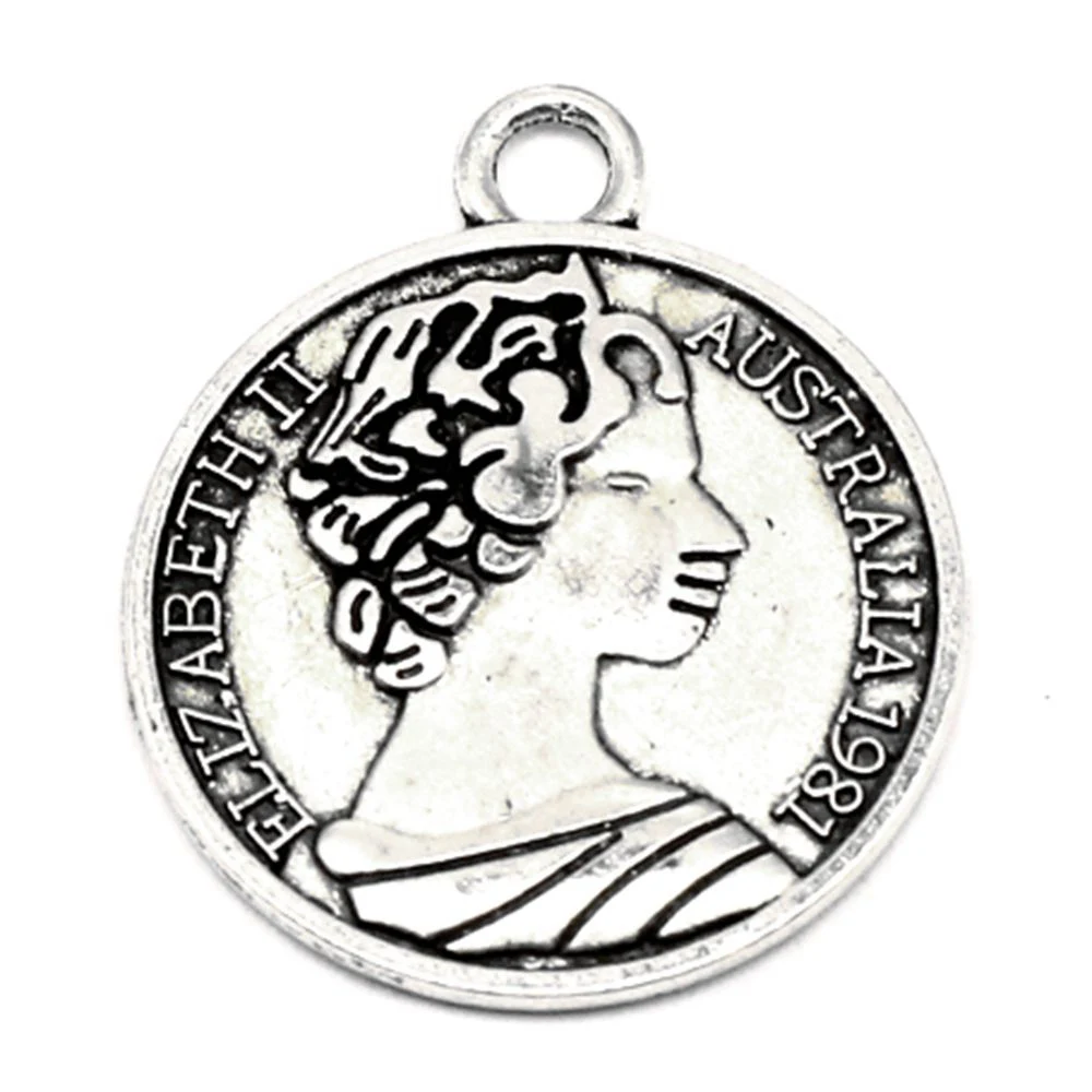 

50pcs Wholesale Jewelry Lots Portrait Charms Pendant Supplies For Jewelry Materials 24x28mm