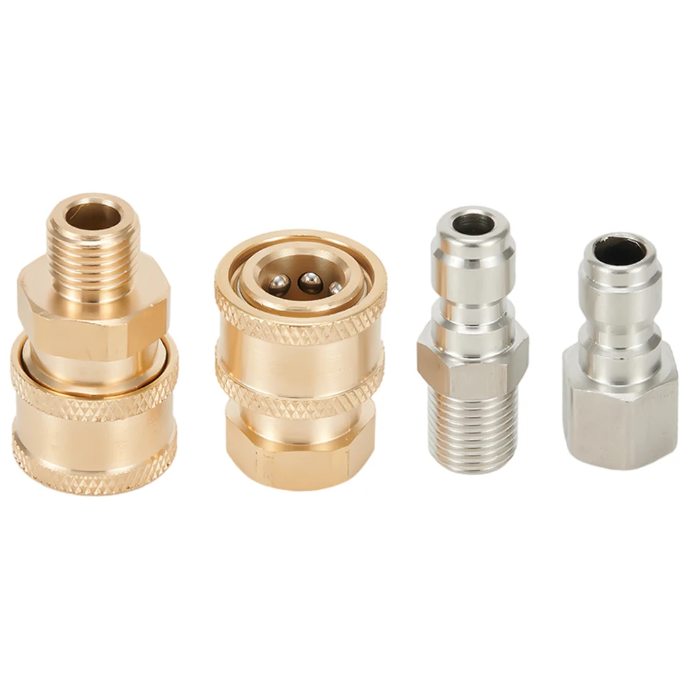 

1/4" Quick Connector Pressure Washer Coupling Quick Release Adapter 1/4" Male Male Fitting Pressure Washer Accessories