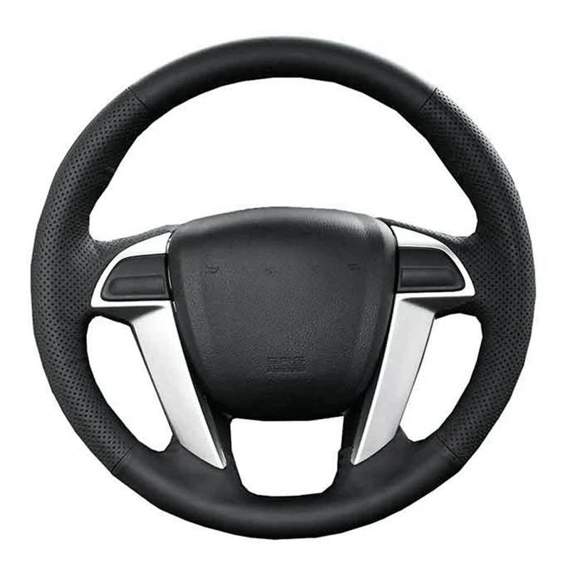 Прошитая вручную Нескользящая черная оплетка из искусственной кожи чехол на