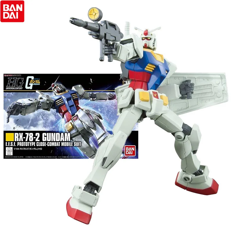 

Bandai Gundam Model Kit Anime Figure HGUC 1/144 191 RX-78-2 GUNDAM Genuine Gunpla Model Anime Action Figure Toys for Children