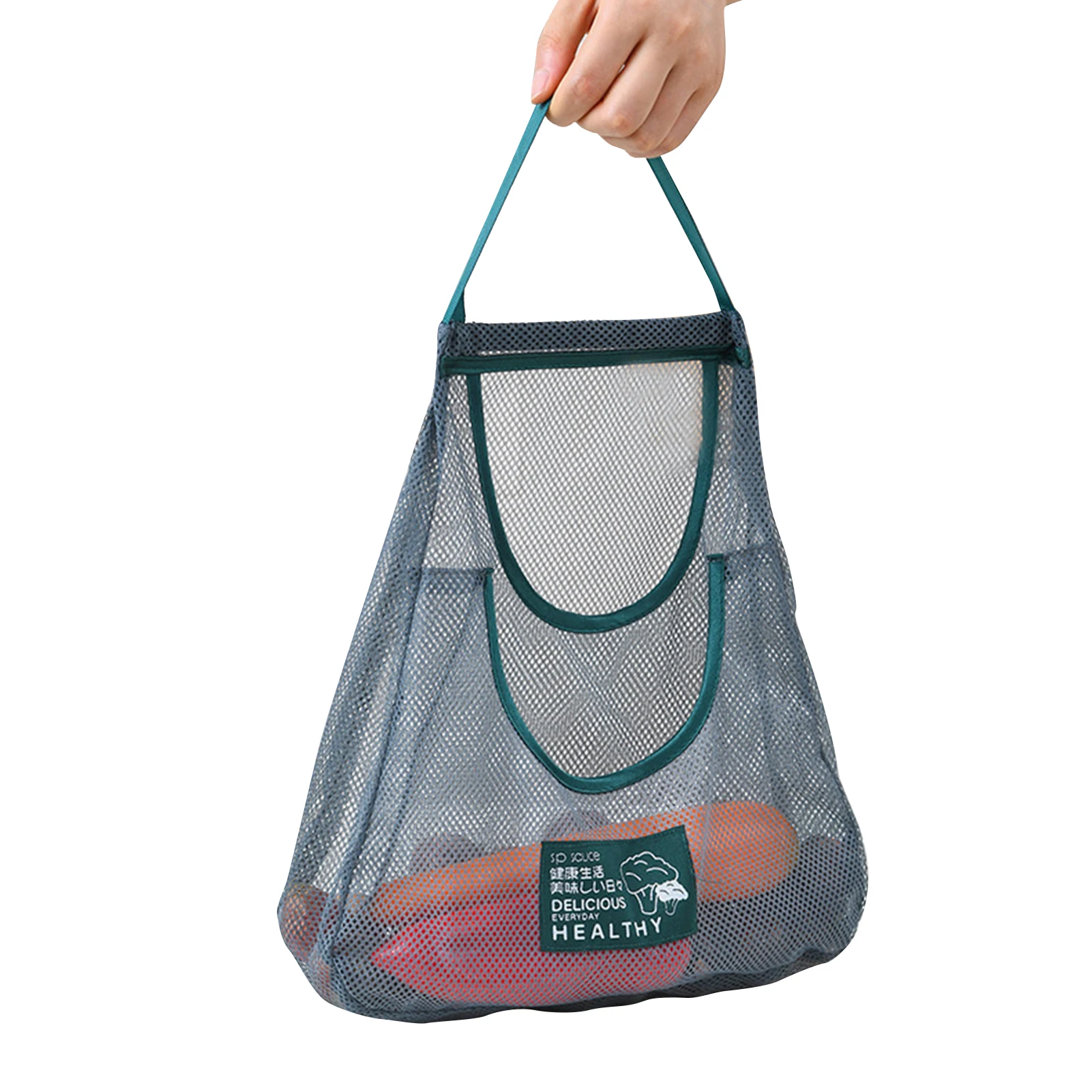

Mesh Fruit Storage Bags Reusable Wall Mounted Produce Bags Durable Fruit And Vegetable Mesh Bags Resistance Storage Tote Bags