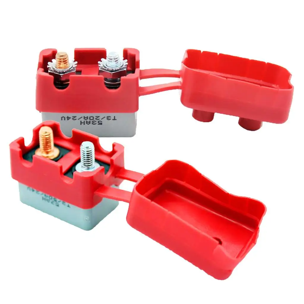 

Pair 12V-24V Audio Circuit Breaker Manual Fuseholder 50A+20A