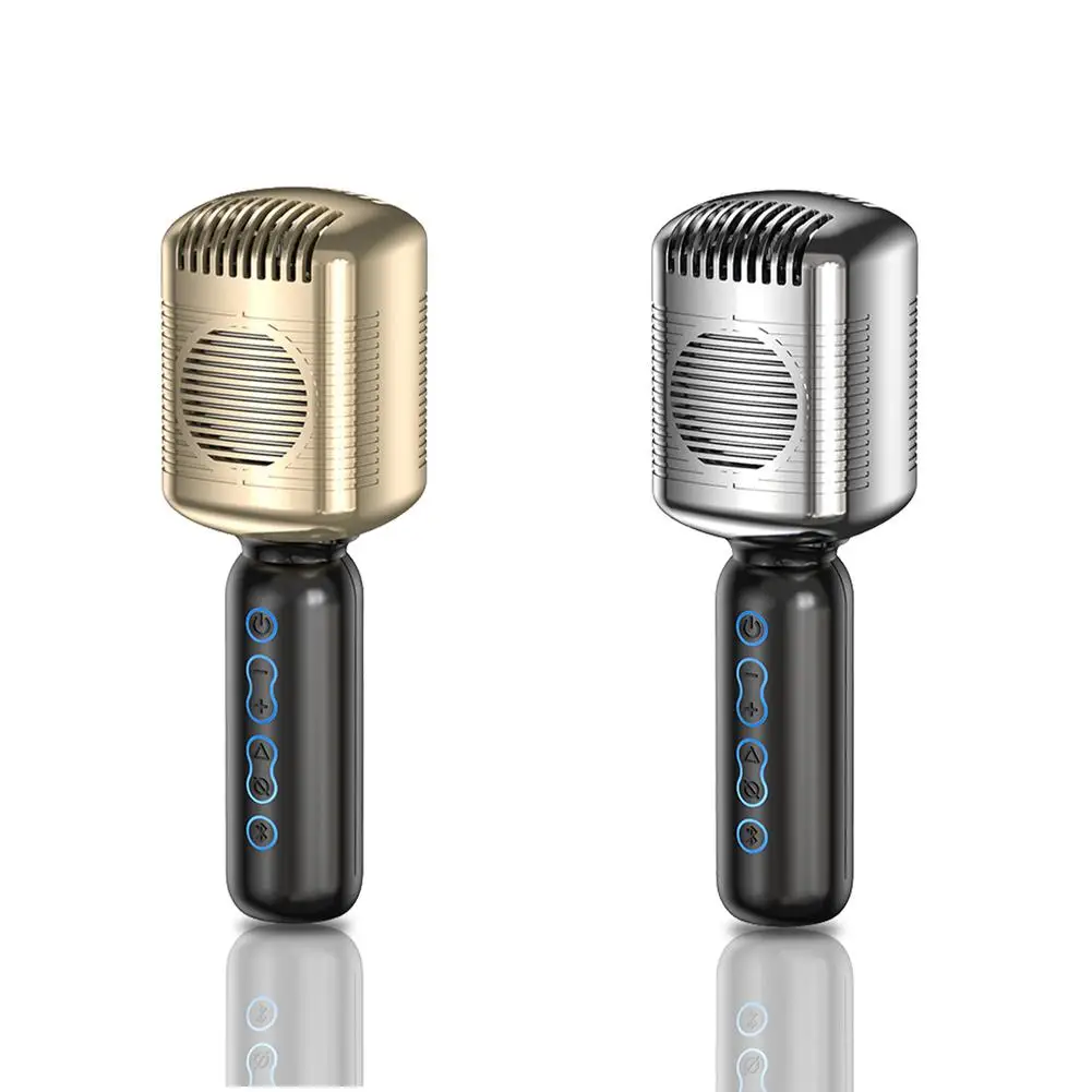 

Беспроводной конденсаторный микрофон KM600 для караоке, Ручной Bluetooth-совместимый домашний аудио встроенный микрофон, музыкальный плеер