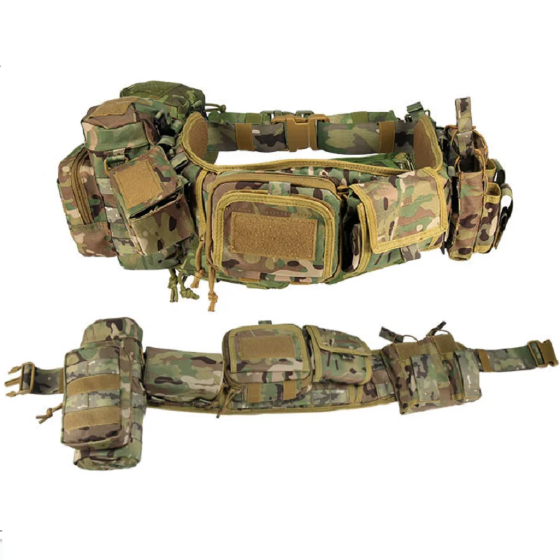 

Camouflage Multifunctional Five Piece CS Field Waistband Tactical Waist Pack Outdoor Security Combination Belt Accessor