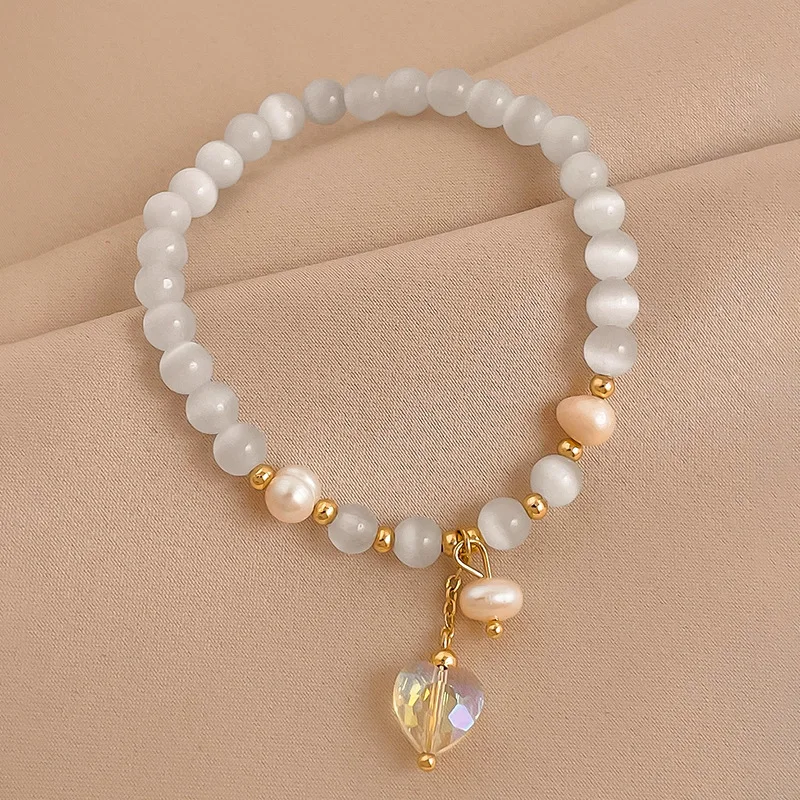 

Fashion Resin round Heart Bracelet European and American Ins Jewelry Female