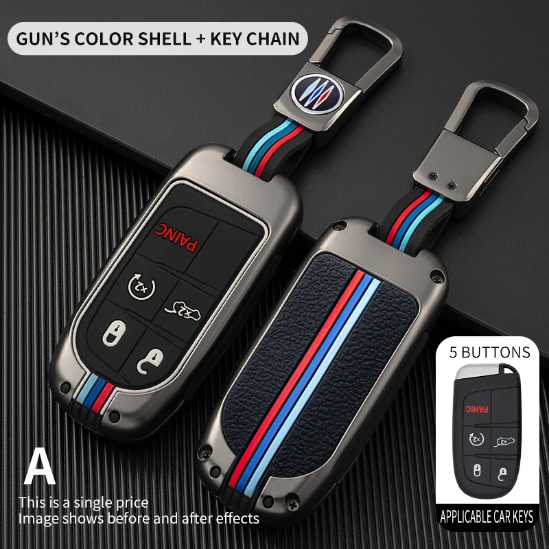 Car Key Cover Case Fob Keychain For Jeep Renegade Compass Grand Cherokee For Chrysler 300C Wrangler Dodge Car Accessaries