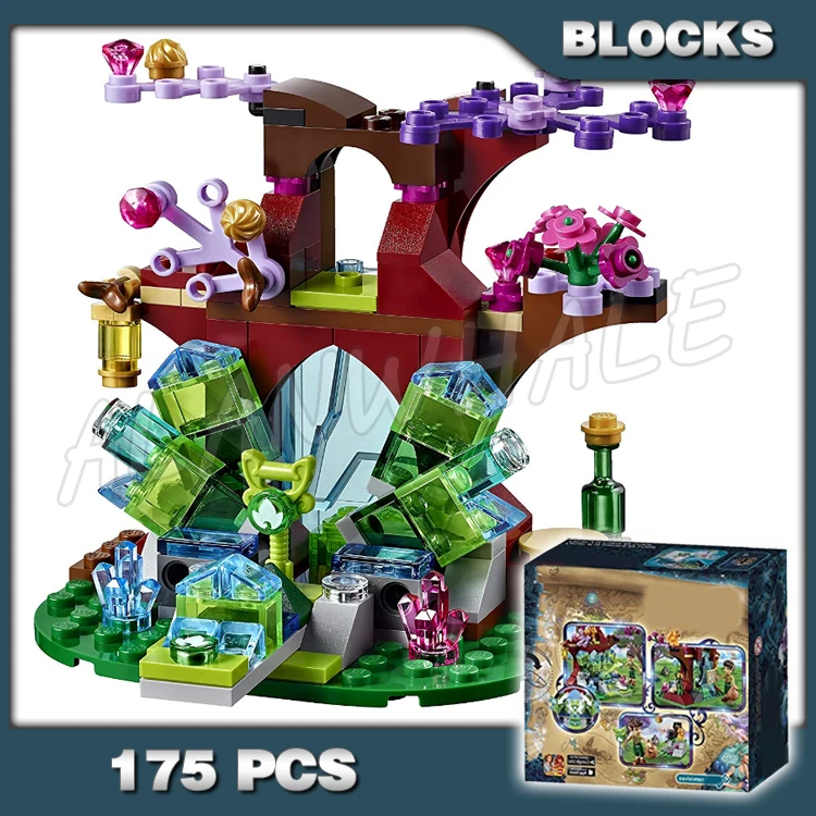 

175pcs Elves Farran Catapult Crystal Cave Hollow 10409 Building Blocks Squirrel's magic Assemble Sets Compatible with Model