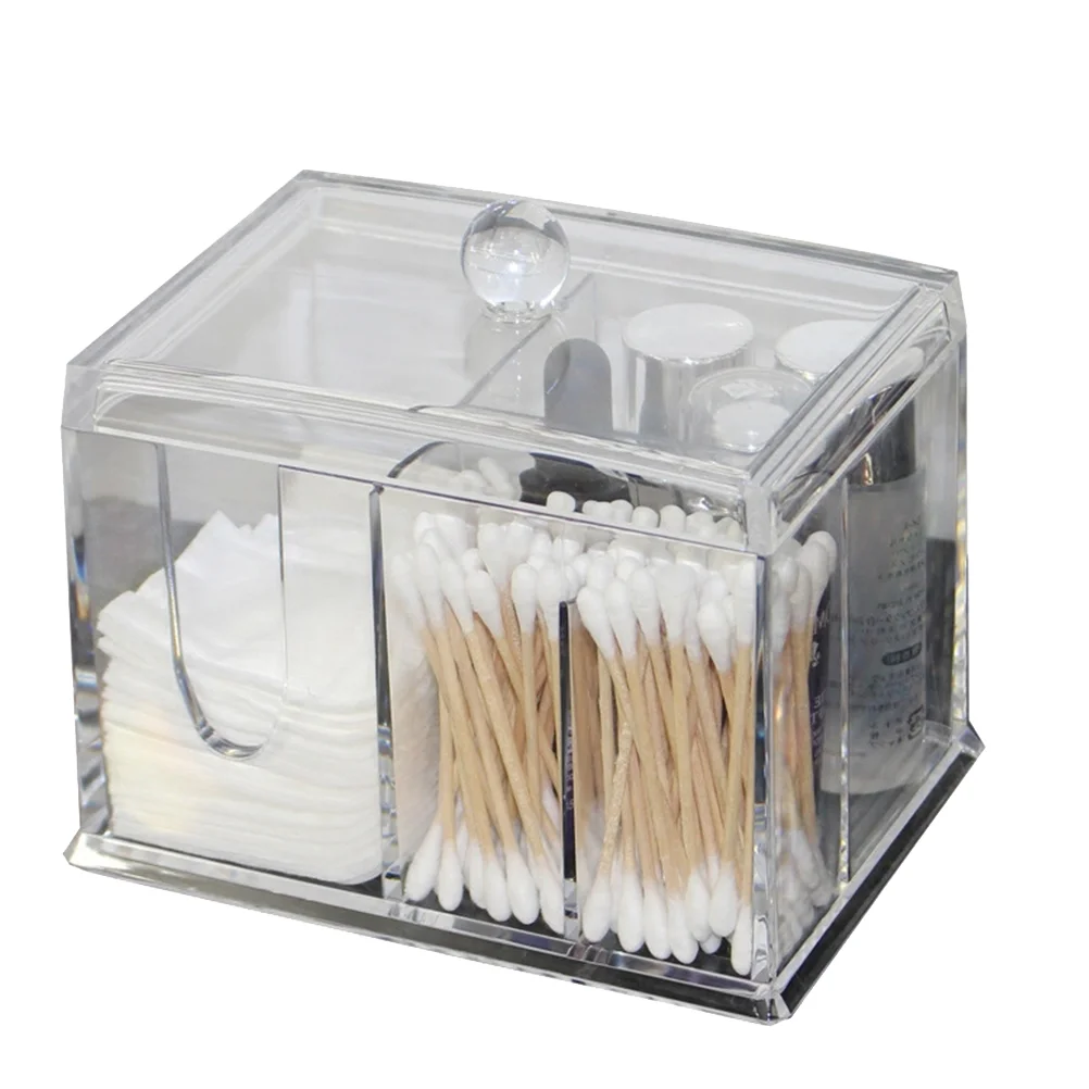 

Holder Swab Box Storage Cotton Dispenser Toothpick Q Case Tip Makepad Organiser Tips Container Desktop Organizertoothpicks Buds
