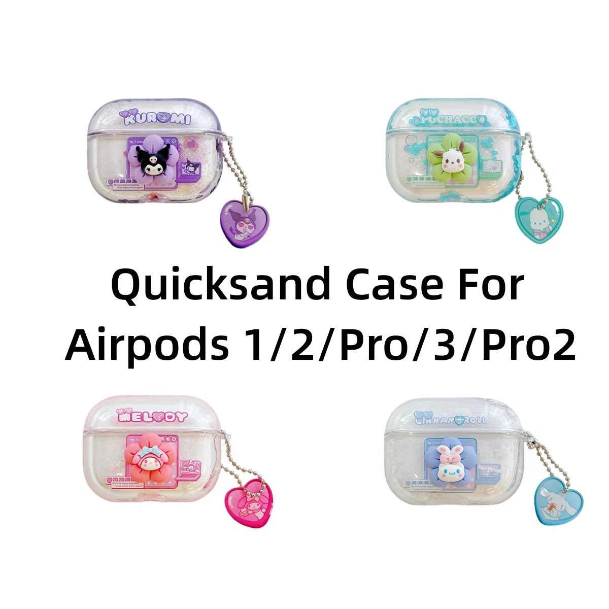Наушники-вкладыши Sanrio Quicksand My Melody Bluetooth для Apple AirPods 1 2 3 Pro