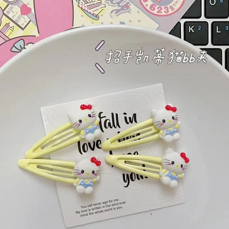 

Kawaii Sanrio Hair Clip Lovely Hello Kitty Cute Bb Clip Versatile Girl College Style Bangs Clip Fashionable Creative Girl Gift